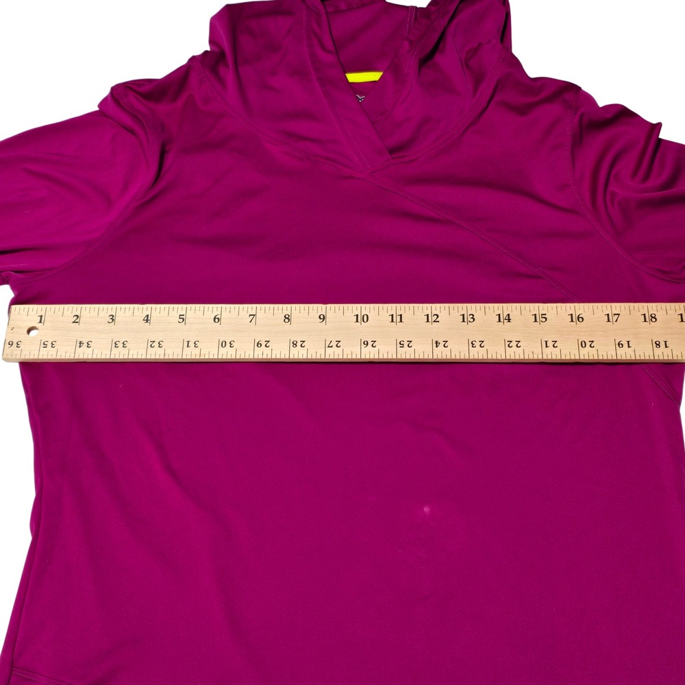 Under Armour HeatGear Catalyst Hoodie Womens XL Purple Thumbhole Fitted Running‎ - Picture 7 of 9